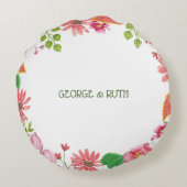 Religiöse Blume zum 65. Hochzeitstag Rundes Kissen (Rückseite)