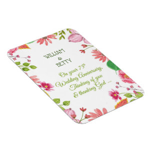 Religiöse Blume zum 75. Hochzeitstag Magnet