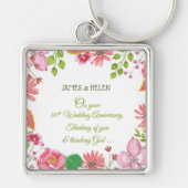 Religiöse Blume zum 80. Hochzeitstag Schlüsselanhänger (Vorne)