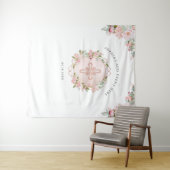 Religiöse, blush, Peach Rose Gold Foto Hintergrund Wandteppich (Beispiel (Horizontal))