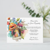 Religiöse Blüte Jesus Göttliche Barmherzigkeit Bei Dankeskarte (Stehend Vorderseite)