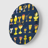 Religiöse Chalices Große Wanduhr (Winkel)