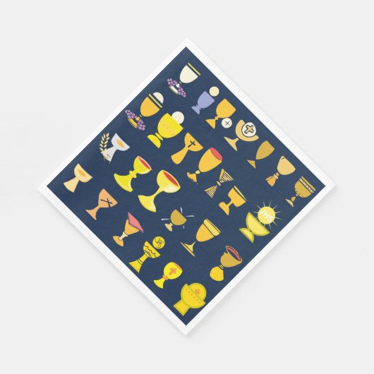 Religiöse Chalices Serviette (Ecke)