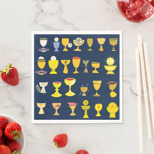 Religiöse Chalices Serviette