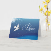 Religiöse Christlich Elegant Peace Blue Weihnachte Karte (Gelbe Blume)