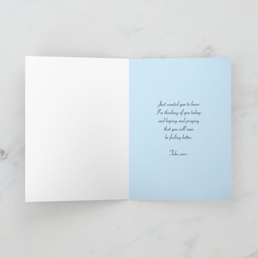 Religiöse Christlich Get Well Card — Blume Karte (Innenseite)