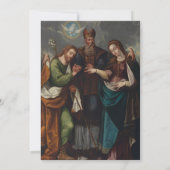 Religiöse Christlich-katholische Hochzeit der Hoch Einladung (Rückseite)