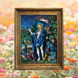 Religiöse Christlich-katholische Osterwiederaufers Poster