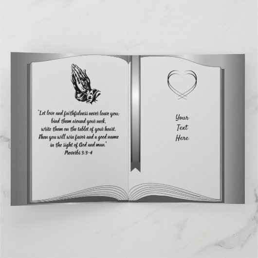 Religiöse Christliche 60. Hochzeitskarte Karte (Innenseite)