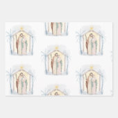 Religiöse Christliche Engel Mary & Joseph Weihnach Geschenkpapier Set (Vorderseite 3)