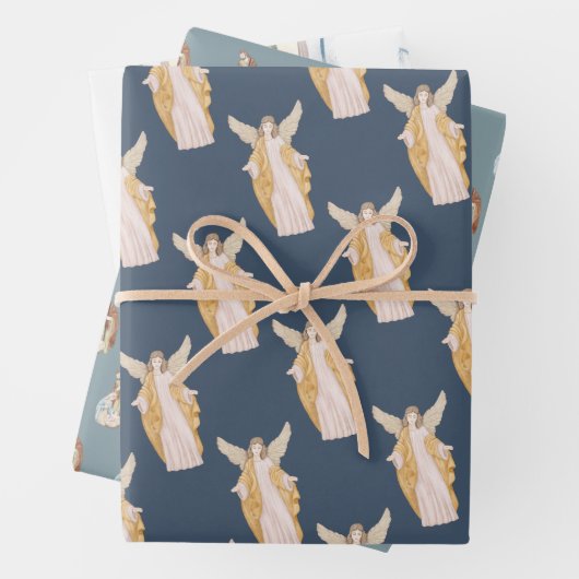 Religiöse Christliche Engel Mary & Joseph Weihnach Geschenkpapier Set (Beispiel)