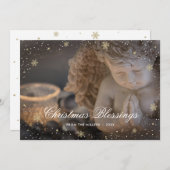 Religiöse Christliche Engel-Schneeflocken Weihnach Feiertagskarte (Vorne/Hinten)