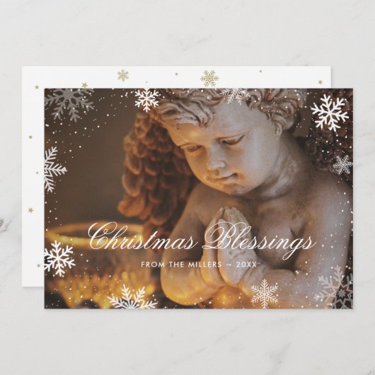 Religiöse Christliche Engel Snowflake Weihnachten (Vorne/Hinten)