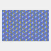 Religiöse Christliche Golden Cross Lilac Blue Oast Geschenkpapier Set (Vorderseite 3)