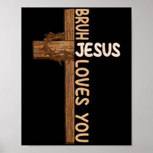 Religiöse Christliche Jungs Teens Kinder Bruh Jesu Poster
