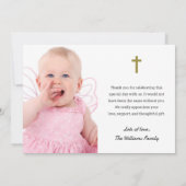 Religiöse Christliche Kommunion Christening Baptis Dankeskarte (Rückseite)