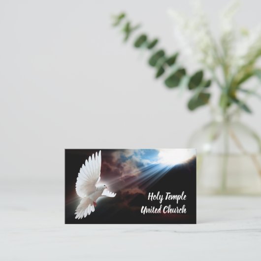 Religiöse Christliche Taube Spirituelle Kirche Lob Visitenkarte (Stehend Vorderseite)