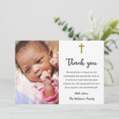 Religiöse Christliche Taufe Christening Communion Dankeskarte (Stehend Vorderseite)