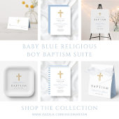 Religiöse Cross Boy Baby Blue Baptisse Geschenkanhänger
