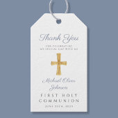 Religiöse Cross Boy Blue First Communion Geschenkanhänger