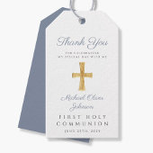Religiöse Cross Boy Blue First Communion Geschenkanhänger