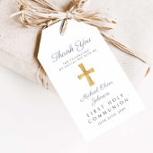 Religiöse Cross Boy Blue First Communion Geschenkanhänger