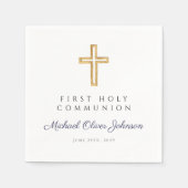 Religiöse Cross Boy First Communion Serviette (Vorderseite)