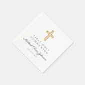 Religiöse Cross Boy First Communion Serviette (Ecke)