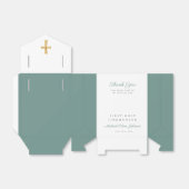 Religiöse Cross Boy Green First Communion Geschenkschachtel (Ungefaltet)