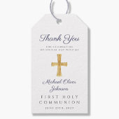 Religiöse Cross Boy Navy Blue First Communation Geschenkanhänger