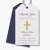 Religiöse Cross Boy Navy Blue First Communation Geschenkanhänger