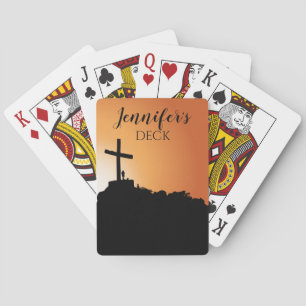 Religiöse Cross Dankbarkeit spielen Karten Spielkarten