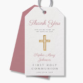 Religiöse Cross Girl Pink Erste Kommune Geschenkanhänger