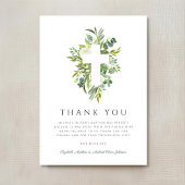 Religiöse Cross Green Botanical Baptim Dankeskarte