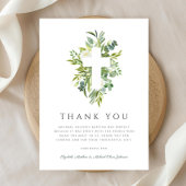 Religiöse Cross Green Botanical Baptim Dankeskarte