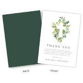 Religiöse Cross Green Botanical Baptim Dankeskarte