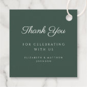 Religiöse Cross Green Botanical Baptim Geschenkanhänger (Rückseite)