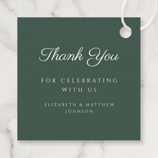 Religiöse Cross Green Botanical Baptim Geschenkanhänger (Rückseite)