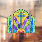 Religiöse Cross-Imitate verklebte Glasdekoration Fensteraufkleber (Blatt 2)