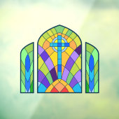 Religiöse Cross-Imitate verklebte Glasdekoration Fensteraufkleber (Blatt 3)
