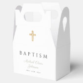 Religiöse Cross Sage Grüne Skripttaufe Geschenkschachtel (Geöffnet)