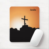 Religiöse Cross Sunset Mouse Pag Mousepad (Mit Mouse)