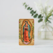 Religiöse Dame von Guadalupe Katholisches Heiligge Platzkarte (Stehend Vorderseite)