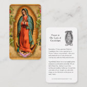 Religiöse Dame von Guadalupe Katholisches Heiligge Platzkarte (Vorne/Hinten)
