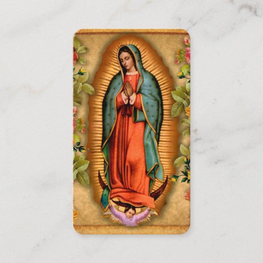 Religiöse Dame von Guadalupe Katholisches Heiligge Platzkarte (Vorderseite)