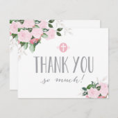 Religiöse die Blumenblüte dankt Ihnen zu kardieren Dankeskarte (Vorne/Hinten)