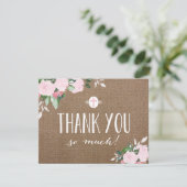 Religiöse die Blumenblüten-Leinwand dankt Ihnen zu Dankeskarte (Stehend Vorderseite)