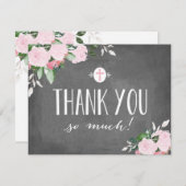 Religiöse die Blumenblüten-Tafel danken Ihnen zu Dankeskarte (Vorne/Hinten)