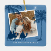Religiöse Drei Könige 2 Foto Weihnachten Keramikornament (Vorderseite)