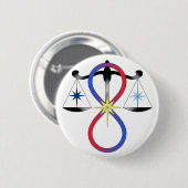Religiöse Einheits-Gott-Symbol-Heide-Spiritualität Button (Vorne & Hinten)